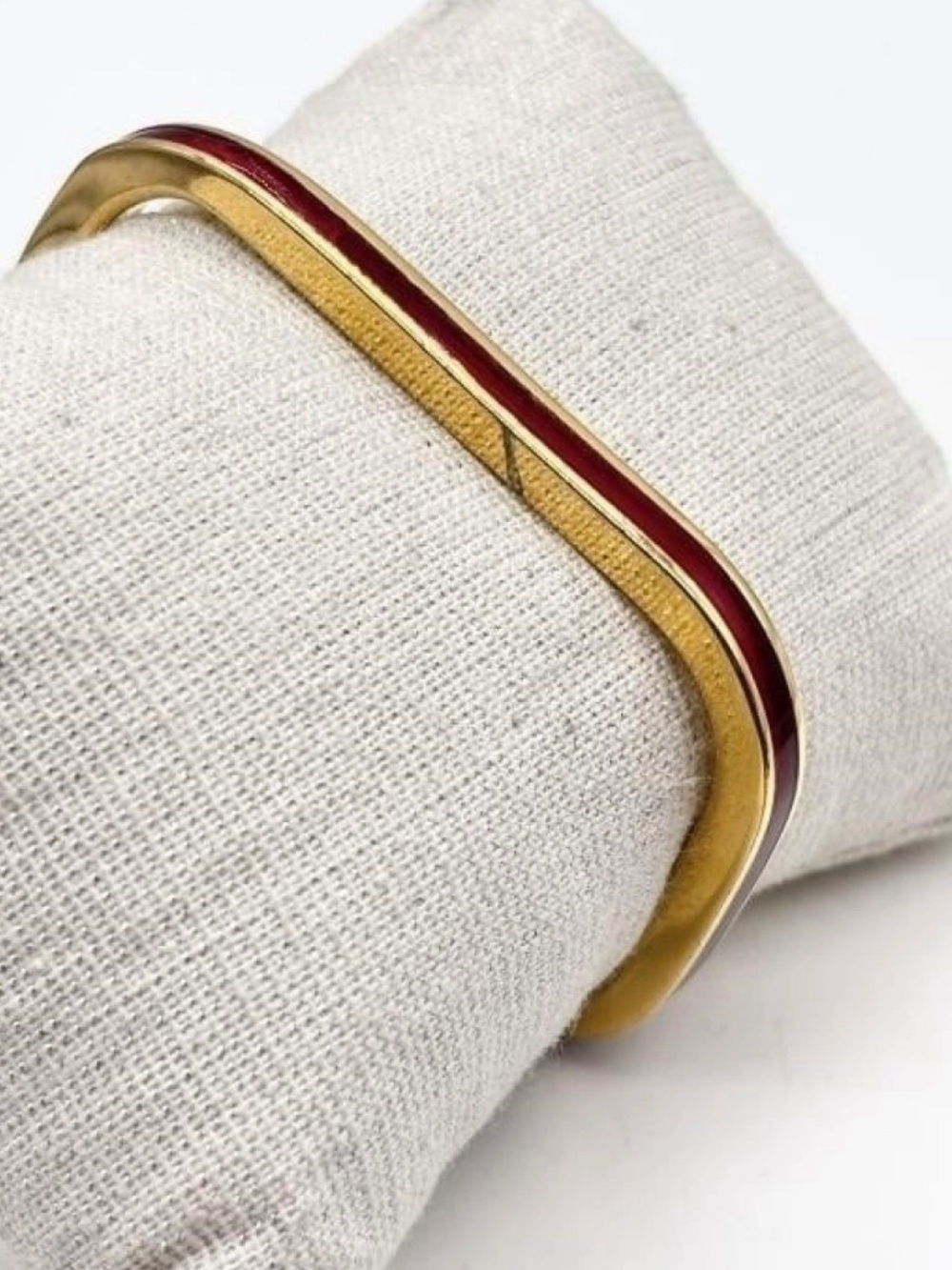 Vintage Gucci red enamel bracelet cuff